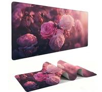 Mouse Mat | Large Gaming Mouse Pad 1000 x 500 x 3mm| XXL Gaming Mousepad | Desk Mat | Improved Precision and Speed | Rubber Base for Stable Grip on Smooth Surfaces | Keyboard Mats| Flower Rose v-475