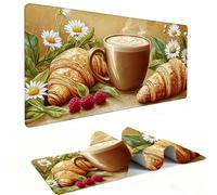 Mouse Mat | Large Gaming Mouse Pad 1000 x 500 x 3mm| XXL Gaming Mousepad | Desk Mat | Improved Precision and Speed | Rubber Base for Stable Grip on Smooth Surfaces | Keyboard Mats| Coffee Bread v-626