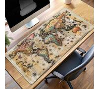 Mouse Mat | Large Gaming Mouse Pad 1000x400x3 mm | XXL Gaming Mousepad Improved Precision and Speed Rubber Base for Stable Grip on Smooth Surfaces Keyboard Mats (Yellow Map) PjY13046 T-U