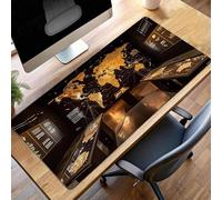 Mouse Mat | Large Gaming Mouse Pad 1000x500x3mm | XXL Gaming Mousepad Improved Precision and Speed Rubber Base for Stable Grip on Smooth Surfaces Keyboard Mats (Yellow Map) PjY3300 V-A