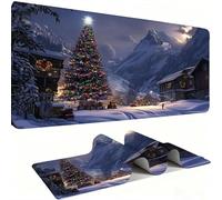Mouse Mat,Large Gaming Mouse Pad 1000x500x3mm,XXL Mousepad,Desk Mat, Improved Precision and Speed, Rubber Base for Stable Grip on Smooth Surfaces, Table Pad, Gaming Room, Christmas tree hiver w0w-25