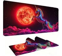 Mouse Mat,Large Gaming Mouse Pad 1000x500x3mm,XXL Mousepad,Desk Mat, Improved Precision and Speed, Rubber Base for Stable Grip on Smooth Surfaces, Table Pad, Office Gaming Room, horse Le rêve 3 w0w390