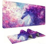Mouse Mat,Large Gaming Mouse Pad 1000x500x3mm,XXL Mousepad,Desk Mat, Improved Precision and Speed, Rubber Base for Stable Grip on Smooth Surfaces, Table Pad, Office Gaming Room, horse Le rêve 2 w0w675