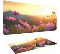 Mouse Mat,Large Gaming Mouse Pad 1000x500x3mm,XXL Mousepad,Desk Mat, Improved Precision and Speed, Rubber Base for Stable Grip on Smooth Surfaces, Table Pad, Gaming, flower Coucher de soleil w0w-562