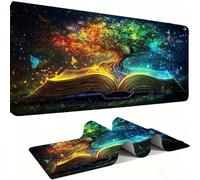 Mouse Mat,Large Gaming Mouse Pad 1000x500x3mm,XXL Mousepad,Desk Mat, Improved Precision and Speed, Rubber Base for Stable Grip on Smooth Surfaces, Table Pad, tree L'arbre des quatre saisons w0w-182