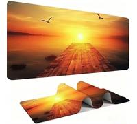 Mouse Mat,Large Gaming Mouse Pad 1000x500x3mm,XXL Mousepad,Desk Mat, Improved Precision and Speed, Rubber Base for Stable Grip on Smooth Surfaces, Table Pad, Gaming Room, dock Coucher de soleil w0w407