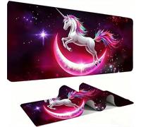 Mouse Mat,Large Gaming Mouse Pad 1000x500x3mm,XXL Mousepad,Desk Mat, Improved Precision and Speed, Rubber Base for Stable Grip on Smooth Surfaces, Table Pad, Gaming Room, unicorn Le rêve 3 w0w-818