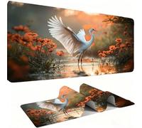 Mouse Mat,Large Gaming Mouse Pad 1000x500x3mm,XXL Mousepad,Desk Mat, Improved Precision and Speed, Rubber Base for Stable Grip on Smooth Surfaces, Table Pad, Gaming Room, animal Le Cygne w0w-1228