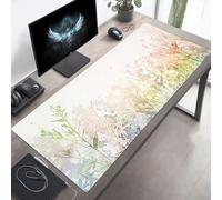Mouse Mat, Large Gaming Mouse Pad, 120 x 60cm Non-Slip Rubber Base Desk Pad with Water-Resistant Surface, Precision Control Computer Keyboard Mat for Gaming, Office Laptop Abstract Flowers PjY5877 J-W
