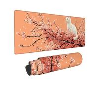 Mouse Mat, Large Gaming Mouse Pad, 1200 x 500 mm Non-Slip Rubber Base Desk Pad with Water-Resistant Surface, Precision Control Computer Keyboard Mat for Office, PC, Laptop - (Cherry Blossoms Cat) X878
