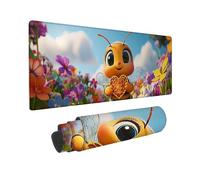 Mouse Mat, Large Gaming Mouse Pad, 1200 x 500 mm Non-Slip Rubber Base Desk Pad with Water-Resistant Surface, Precision Control Computer Keyboard Mat for Gaming, Office, PC, Laptop - (Garden Bees) X410