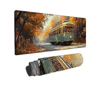 Mouse Mat, Large Gaming Mouse Pad, 1200 x 500 mm Non-Slip Rubber Base Desk Pad with Water-Resistant Surface, Precision Control Computer Keyboard Mat for Gaming, Office, PC, Laptop - (Forest Bus) X-673