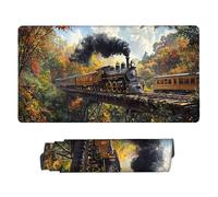 Mouse Mat | Large Gaming Mouse Pad 1200 x 600 x 3mm | XXL Gaming Mousepad | Desk Mat | Improved Precision and Speed | Rubber Base for Stable Grip on Smooth Surfaces | Keyboard Mats Forest Train w-751