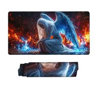 Mouse Mat | Large Gaming Mouse Pad 1200 x 600 x 3mm | XXL Gaming Mousepad | Desk Mat | Improved Precision and Speed | Rubber Base for Stable Grip on Smooth Surfaces | Keyboard Mats Sad Angel w-787