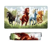 Mouse Mat | Large Gaming Mouse Pad 1200 x 600 x 3mm | XXL Gaming Mousepad | Desk Mat | Improved Precision and Speed | Rubber Base for Stable Grip on Smooth Surfaces | Keyboard Mats Steppe Horse w-107