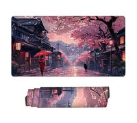 Mouse Mat | Large Gaming Mouse Pad 1200 x 600 x 3mm | XXL Gaming Mousepad | Desk Mat | Waterproof | Rubber Base for Stable Grip on Smooth Surfaces | Keyboard Mats Cherry Blossom Woman w-953