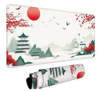 Mouse Mat, Large Gaming Mouse Pad 1200x600x3mm Simple Japan XXL Desk Mat, Non-Slip Rubber Base, Stitched Edges, Water-Resistant Surface, Desk Pad for Laptop Keyboard Mice Office Home, Foldable L#L1607