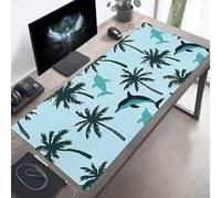 Mouse Mat, Large Gaming Mouse Pad, 140 x 60cm Non-Slip Rubber Base Desk Pad with Water-Resistant Surface, Precision Control Computer Keyboard Mat for Gaming, Office Laptop Marine Life Blue PjY5453 R-Q