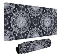 Mouse Mat, Large Gaming Mouse Pad 1400x600x3mm Plain Spider Web XXL Desk Mat, Non-Slip Rubber Base, Stitched Edges, Water-Resistant Surface, Desk Pad Laptop Keyboard Mice Office Home, Foldable L#L1081