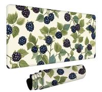 Mouse Mat, Large Gaming Mouse Pad 1500x800x3mm Cream-Colored Mulberries XXL Desk Mat, Non-Slip Rubber Base, Stitched Edges, Water-Resistant Surface, Desk Pad Laptop Keyboard Mice Office Home L#L173