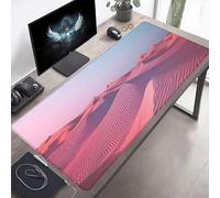 Mouse Mat, Large Gaming Mouse Pad, 160 x 80cm Non-Slip Rubber Base Desk Pad with Water-Resistant Surface, Precision Control Computer Keyboard Mat for Gaming, Office Laptop Landscape Pink PjY4242 4-A