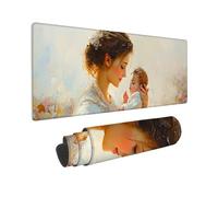 Mouse Mat, Large Gaming Mouse Pad, 1600 x 800 mm Non-Slip Rubber Base Desk Pad with Water-Resistant Surface, Precision Control Computer Keyboard Mat for Gaming, Office, PC, Laptop - (Holy Mother) X740