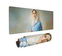 Mouse Mat, Large Gaming Mouse Pad, 1600 x 800 mm Non-Slip Rubber Base Desk Pad with Water-Resistant Surface, Precision Control Computer Keyboard Mat for Gaming, Office, PC, Laptop - (Holy Mother) X739