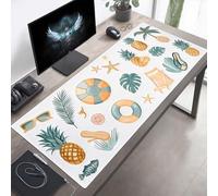 Mouse Mat, Large Gaming Mouse Pad, 1600x800x3mm Non-Slip Rubber Base Desk Pad with Water-Resistant Surface, Precision Control Computer Keyboard Mat for Gaming, Office Laptop Fruit Yellow PjY7182 H-K