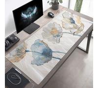 Mouse Mat, Large Gaming Mouse Pad, 1600x800x3mm Non-Slip Rubber Base Desk Pad with Water-Resistant Surface, Precision Control Computer Keyboard Mat for Gaming, Office Laptop Flowers Yellow PjY9989 K-Y