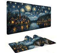 Mouse Mat | Large Gaming Mouse Pad 500 x 250 x 3mm| XXL Gaming Desk Mat | Improved Precision and Speed | Rubber Base for Stable Grip on Smooth Surfaces | Keyboard Mats| Scenic Starry Sky v-288