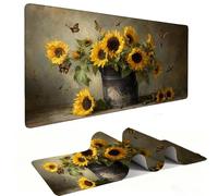 Mouse Mat | Large Gaming Mouse Pad 500 x 250 x 3mm| XXL Gaming Desk Mat | Improved Precision and Speed | Rubber Base for Stable Grip on Smooth Surfaces | Keyboard Mats| Sunflower Bucket v-1194