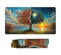 Mouse Mat | Large Gaming Mouse Pad 500 x 250 x 3mm | XXL Gaming Mousepad | Desk Mat | Waterproof | Rubber Base for Stable Grip on Smooth Surfaces | Keyboard Mats Four Seasons Tree w-841