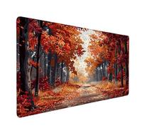 Mouse Mat | Large Gaming Mouse Pad 600 x 300 mm | XXL Gaming Mousepad | Desk Mat | Improved Precision and Speed | Rubber Base for Stable Grip on Smooth Surfaces | Keyboard Mats (Autumn Forest) B-921