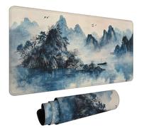 Mouse Mat, Large Gaming Mouse Pad 600x300x3mm Retro Landscape XXL Desk Mat, Non-Slip Rubber Base, Stitched Edges, Water-Resistant Surface, Desk Pad Laptop Keyboard Mice Office Home, Foldable L#L1801