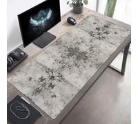 Mouse Mat, Large Gaming Mouse Pad, 70 x 30cm Non-Slip Rubber Base Desk Pad with Water-Resistant Surface, Precision Control Computer Keyboard Mat for Gaming, Office Laptop Abstract Grey PjY5305 1-P