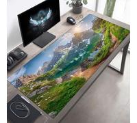 Mouse Mat, Large Gaming Mouse Pad, 70 x 30cm Non-Slip Rubber Base Desk Pad with Water-Resistant Surface, Precision Control Computer Keyboard Mat for Gaming, Office Laptop Landscape Sunset PjY336 8-3