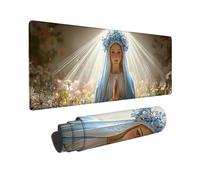 Mouse Mat, Large Gaming Mouse Pad, 700 x 300 mm Non-Slip Rubber Base Desk Pad with Water-Resistant Surface, Precision Control Computer Keyboard Mat for Gaming, Office, PC, Laptop - (Holy Mother) X-741
