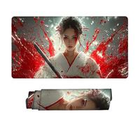 Mouse Mat | Large Gaming Mouse Pad 700 x 300 x 3mm | XXL Gaming Mousepad | Desk Mat | Improved Precision and Speed | Rubber Base for Stable Grip on Smooth Surfaces | Keyboard Mats Geisha Samurai w-947