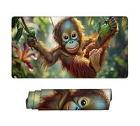 Mouse Mat | Large Gaming Mouse Pad 700 x 300 x 3mm | XXL Gaming Mousepad | Desk Mat | Improved Precision and Speed | Rubber Base for Stable Grip on Smooth Surfaces | Keyboard Mats Forest Gorilla w-771