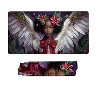Mouse Mat | Large Gaming Mouse Pad 700 x 300 x 3mm | XXL Gaming Mousepad | Desk Mat | Improved Precision and Speed | Rubber Base for Stable Grip on Smooth Surfaces | Keyboard Mats Christmas Angel w811