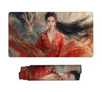 Mouse Mat | Large Gaming Mouse Pad 700 x 300 x 3mm | XXL Gaming Mousepad | Desk Mat | Improved Precision and Speed | Rubber Base for Stable Grip on Smooth Surfaces | Keyboard Mats Woman Dragon w-690