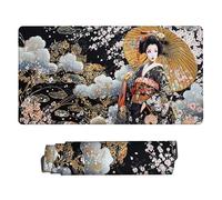 Mouse Mat | Large Gaming Mouse Pad 700 x 300 x 3mm | XXL Gaming Mousepad | Desk Mat | Improved Precision and Speed | Rubber Base for Stable Grip on Smooth Surfaces | Keyboard Mats Japanese Geisha w733