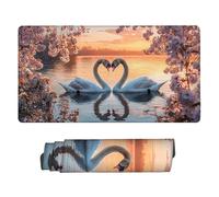 Mouse Mat | Large Gaming Mouse Pad 700 x 300 x 3mm | XXL Gaming Mousepad | Desk Mat | Improved Precision and Speed | Rubber Base for Stable Grip on Smooth Surfaces | Keyboard Mats Swan Lake w-853