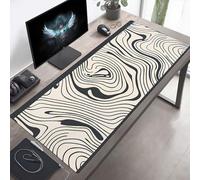 Mouse Mat, Large Gaming Mouse Pad, 700x300x3mm Non-Slip Rubber Base Desk Pad with Water-Resistant Surface, Precision Control Computer Keyboard Mat for Gaming, Office Laptop Line Black PjY1699 1-7