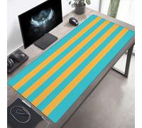 Mouse Mat, Large Gaming Mouse Pad, 700x300x3mm Non-Slip Rubber Base Desk Pad with Water-Resistant Surface, Precision Control Computer Keyboard Mat for Gaming, Office Laptop Line Blue PjY1053 I-4