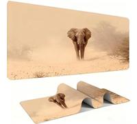 Mouse Mat,Large Gaming Mouse Pad 700x300x3mm,XXL Mousepad,Desk Mat, Improved Precision and Speed, Rubber Base for Stable Grip on Smooth Surfaces, Table Pad, Office Gaming Room, elephant animal w0w-140