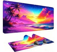 Mouse Mat,Large Gaming Mouse Pad 700x300x3mm,XXL Mousepad,Desk Mat, Improved Precision and Speed, Rubber Base for Stable Grip on Smooth Surfaces, Table Pad, Gaming, landscape Plage de sable 2 w0w-683