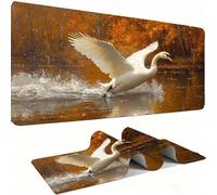 Mouse Mat,Large Gaming Mouse Pad 700x300x3mm,XXL Mousepad,Desk Mat, Improved Precision and Speed, Rubber Base for Stable Grip on Smooth Surfaces, Table Pad, for Office Gaming Room, swan Le Lac 1 w0w59