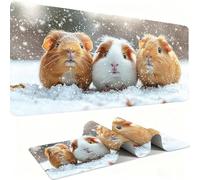 Mouse Mat,Large Gaming Mouse Pad 700x300x3mm,XXL Mousepad,Desk Mat, Improved Precision and Speed, Rubber Base for Stable Grip on Smooth Surfaces, Table Pad, Gaming Room, guinea pig animal w0w-1219