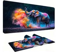Mouse Mat,Large Gaming Mouse Pad 700x300x3mm,XXL Mousepad,Desk Mat, Improved Precision and Speed, Rubber Base for Stable Grip on Smooth Surfaces, Table Pad, Gaming, elephant Plage de sable w0w-1033